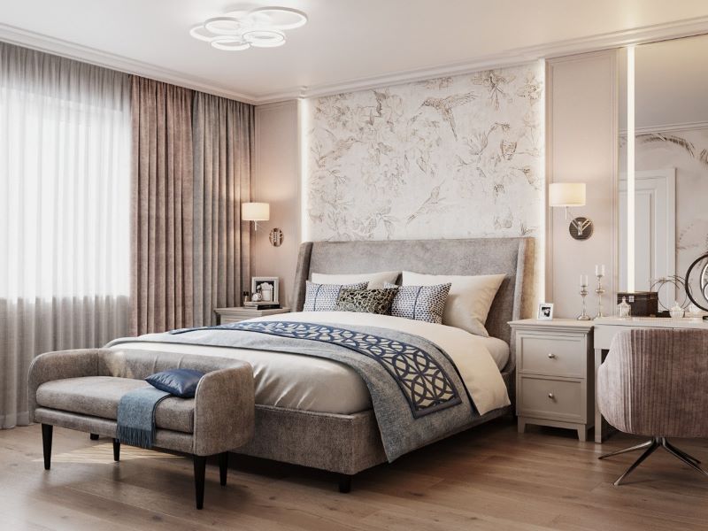 Neutral Transitional Bedroom